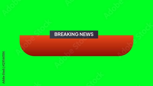 a Breaking News graphic overlay on a bright green background