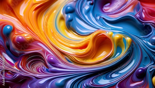 Wallpaper Mural A macro shot of swirling molten wax in vibrant colors, creating organic, fluid shapes that blend and flow, showcasing the dynamic movement and rich hues.
 Torontodigital.ca