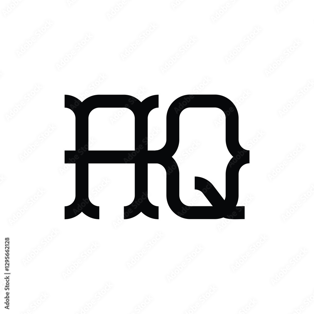 AQ monogram logo design letter text name symbol monochrome logotype alphabet character simple logo AQ monogram logo design letter text name symbol monochrome logotype alphabet character simple logo