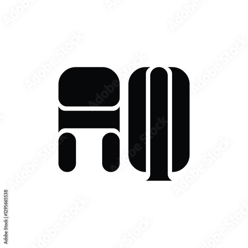 AQ monogram logo design letter text name symbol monochrome logotype alphabet character simple logo
