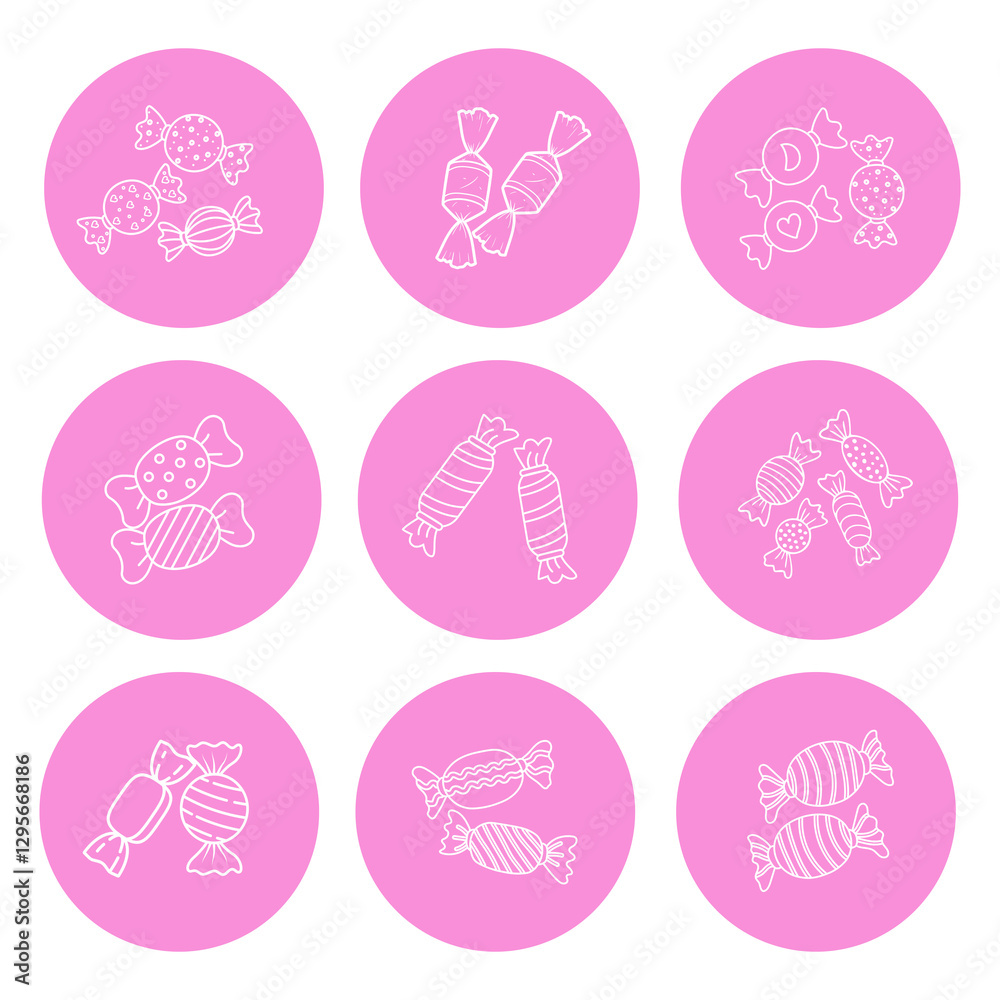 Candy template logo design. Vector illustration Candy template logo design. Vector illustration