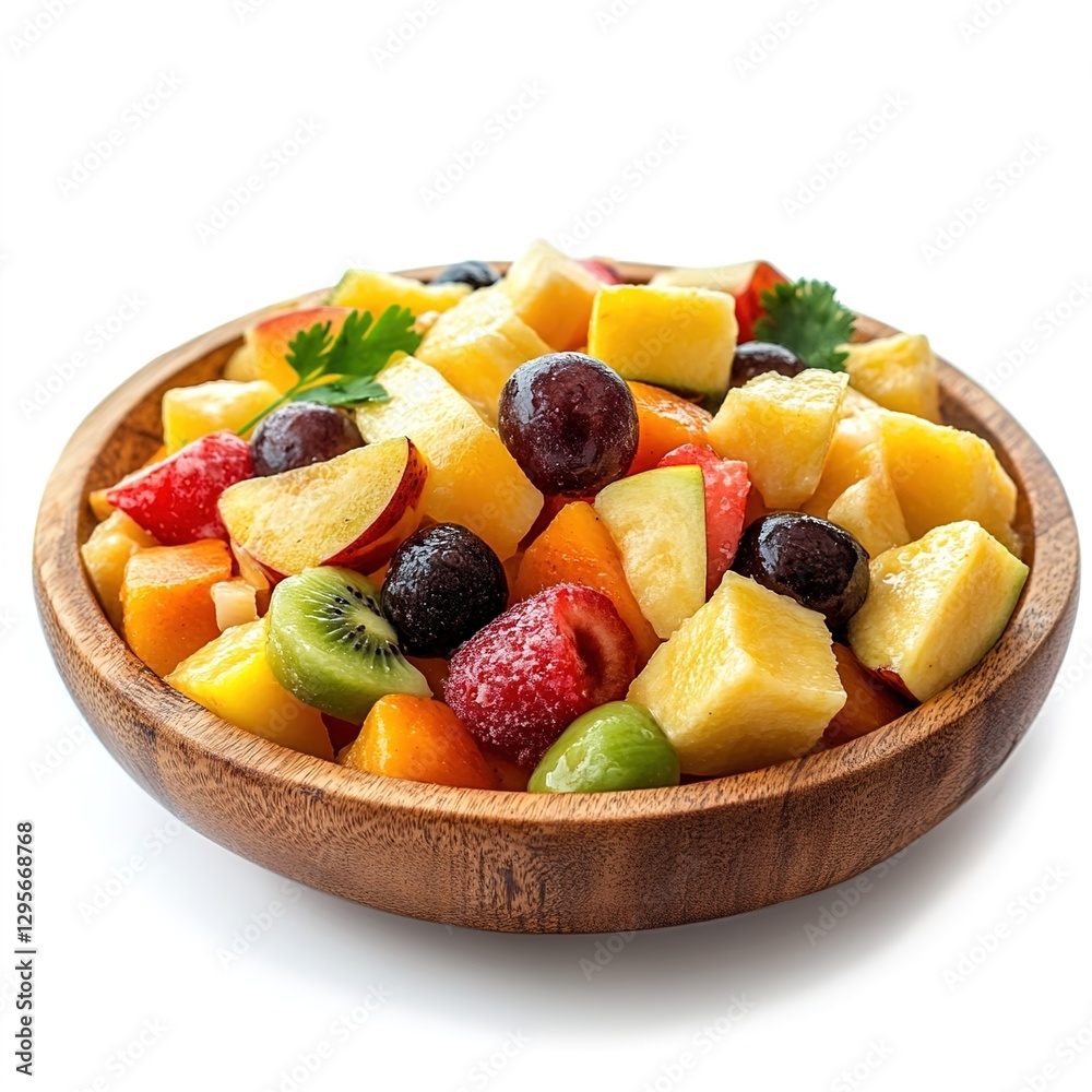 Fruit Chaat – A Refreshing and Flavorful Snack Perfect for Iftar During Ramzan Isolated on White Background Fruit Chaat – A Refreshing and Flavorful Snack Perfect for Iftar During Ramzan Isolated on White Background