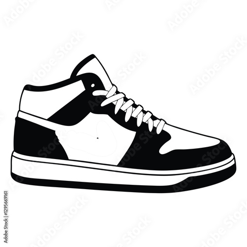 a sneakers on white vector
