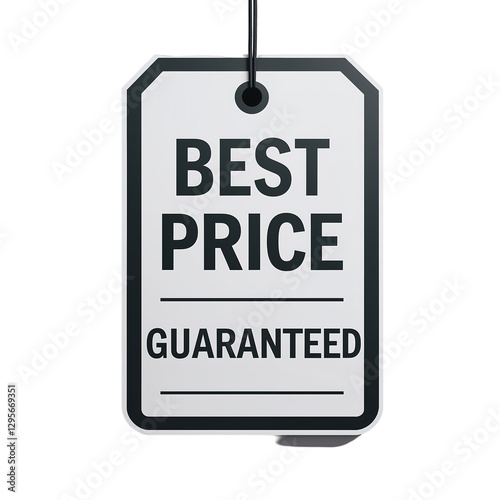 Large discount price tag with BEST PRICE GUARANTEE lettering, ideal for advertising unbeatable deals and offers