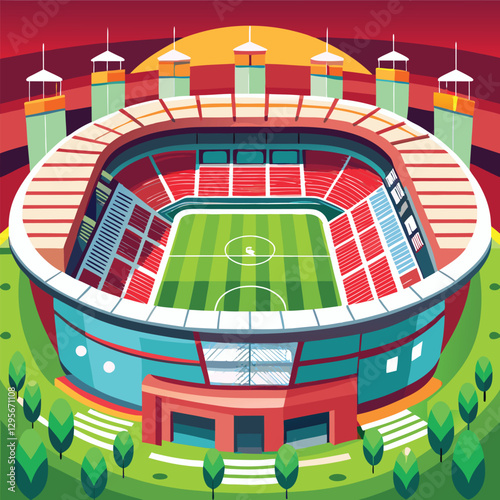 football stadium vector 