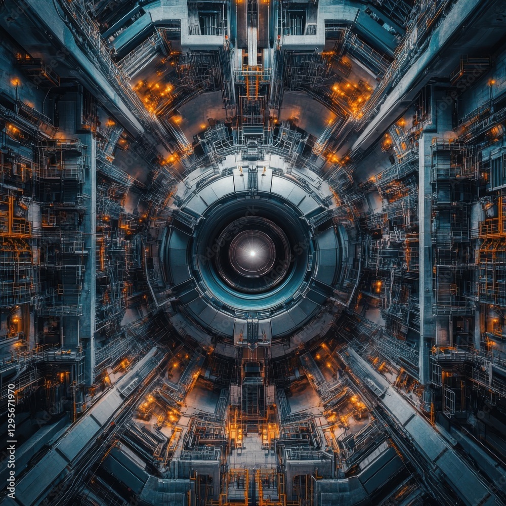 Fototapeta premium Futuristic abstract design with intricate details and glowing elements