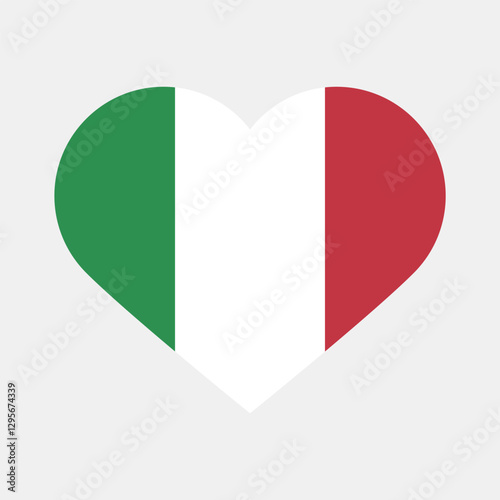 Flag of Italy. Heart-shaped flag icon. Standard color. Heart icon flag. Computer illustration. Digital illustration. Vector illustration. Free Download Flag of Italy. Heart-shaped flag icon. Standard color. Heart icon flag. Computer illustration. Digital illustration. Vector illustration. - GFXLoad