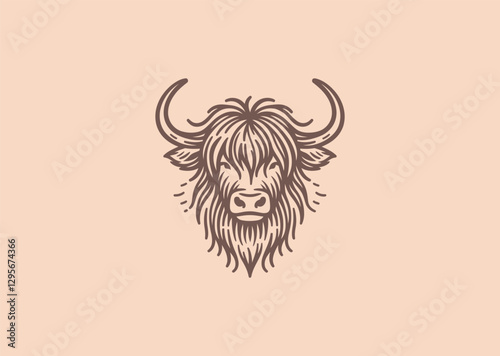 Yak Head Logo – A bold yak head with strong horns, symbolizing resilience, endurance, and power.