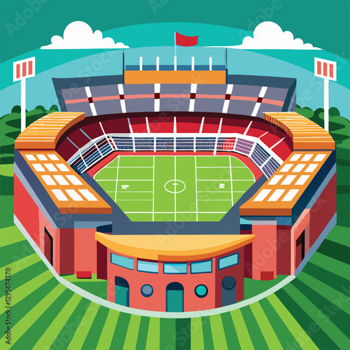 football stadium vector 