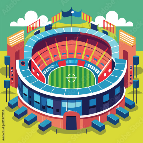 football stadium vector 