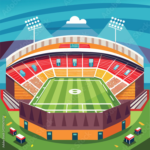 football stadium vector 