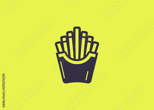 Crispy Fries Logo – A serving of golden, crispy French fries, representing a delicious and satisfying snack.
