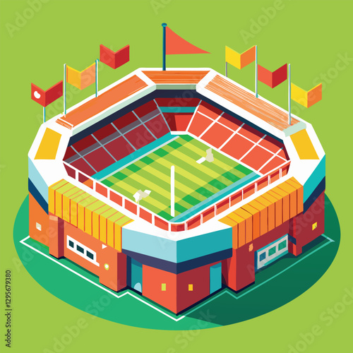 football stadium vector 