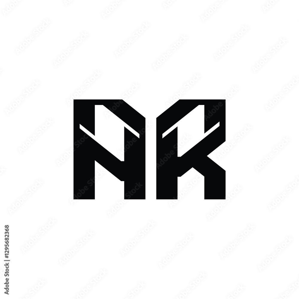 Fototapeta premium AR monogram logo design letter text name symbol monochrome logotype alphabet character simple logo