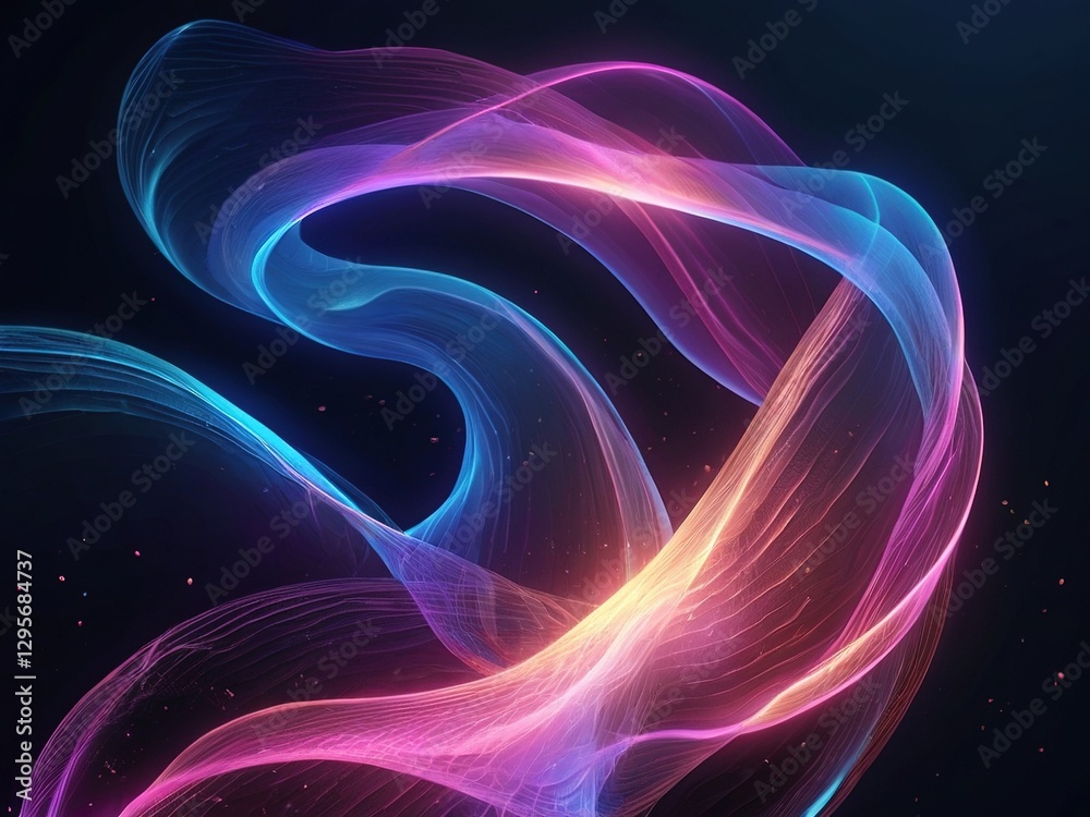 Fototapeta premium Neon Light Waves