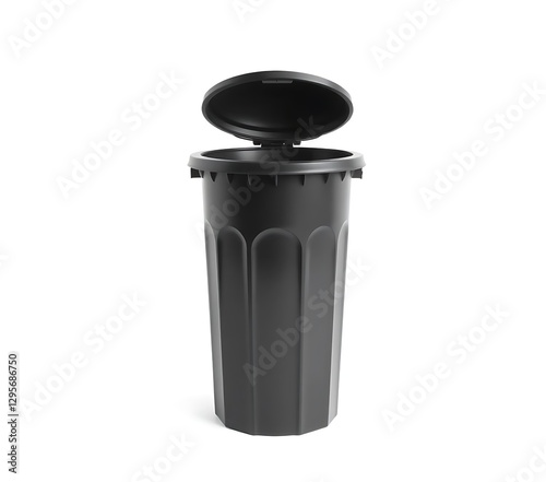 Dustbin Isolated on White Background,  High Quality Stock Image