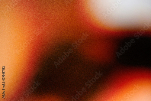 Abstract orange and red colors on a dark black background photo