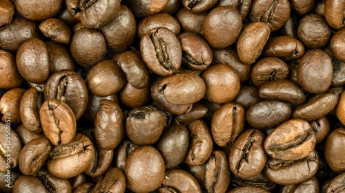 roasted coffee beans . background or texture