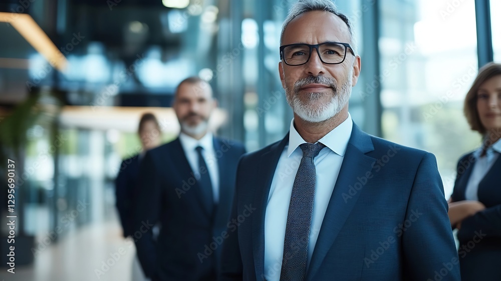 Professional team of business experts standing together in a modern corporate office showcasing confidence and leadership : Generative AI Professional team of business experts standing together in a modern corporate office showcasing confidence and leadership : Generative AI