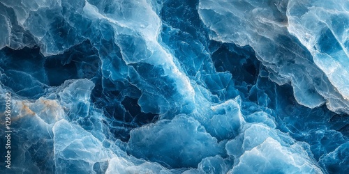 Intricate abstract texture of ice and water with fluid patterns in shades of blue and white for modern design