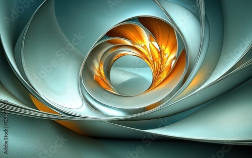 A vibrant tapestry of swirling, flowing fabrics, each layer a testament to the interplay of light and shadow, forming an abstract symphony that dances across the digital canvas. 