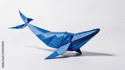  a stunning blue origami whale captures the beauty of marine life