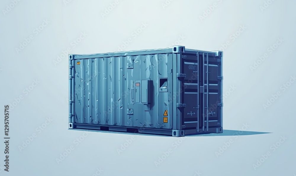 Obraz premium Cargo Container on Light Background