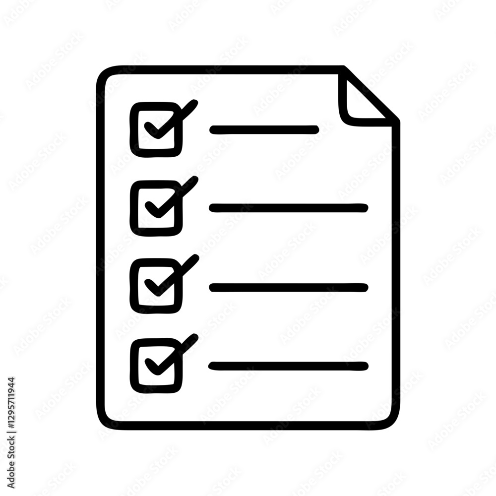 checklist icon, checklist line art - simple line art of checklist, perfect for checklist logos and icons checklist icon, checklist line art - simple line art of checklist, perfect for checklist logos and icons
