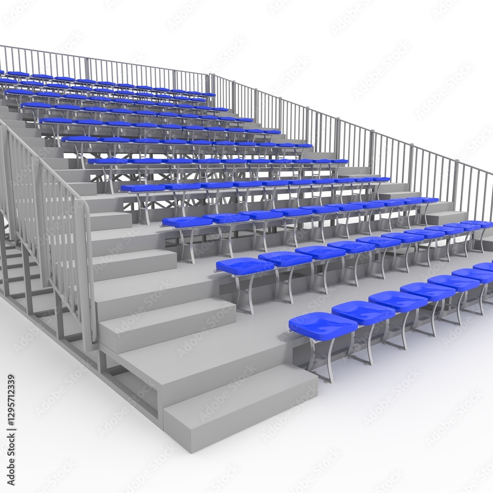Fototapeta premium 3d render Bleachers design element. Furniture