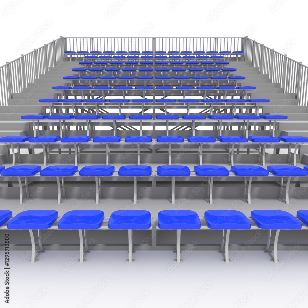 Naklejka premium 3d render Bleachers design element. Furniture
