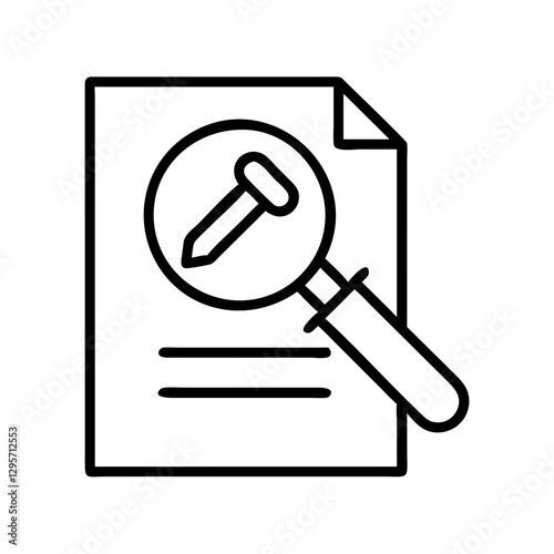 evidence icon, evidence line art - simple line art of evidence, perfect for evidence logos and icons