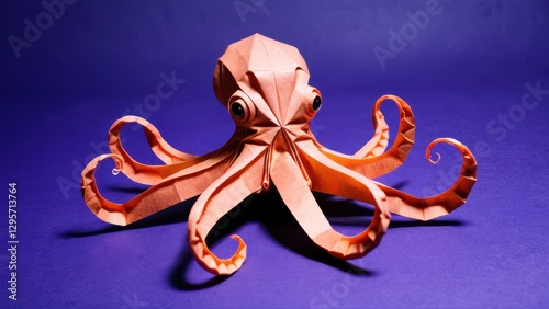  a striking origami octopus crafted from vibrant paper
