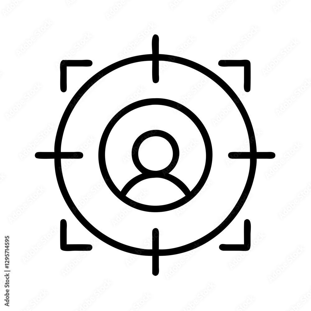 target focus icon, target focus line art - simple line art of target focus, perfect for target focus logos and icons target focus icon, target focus line art - simple line art of target focus, perfect for target focus logos and icons