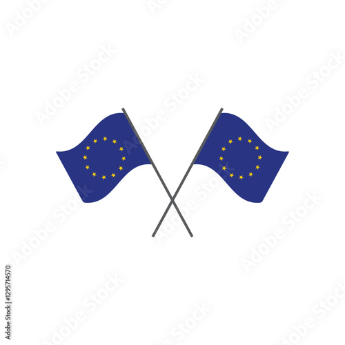 Europe flag union ,Standard flag icon Europe vector logo template
