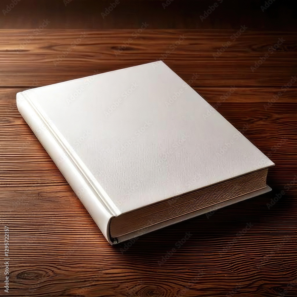 Fototapeta premium White layout, children's book with clean white pages,closed book 