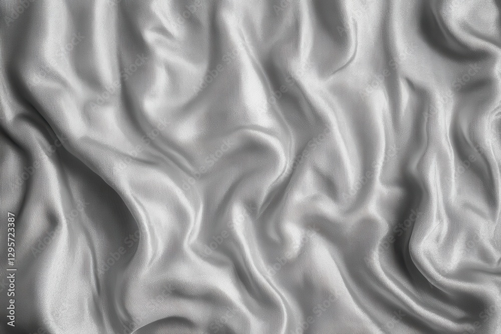 Obraz premium Draped silver silk fabric texture background