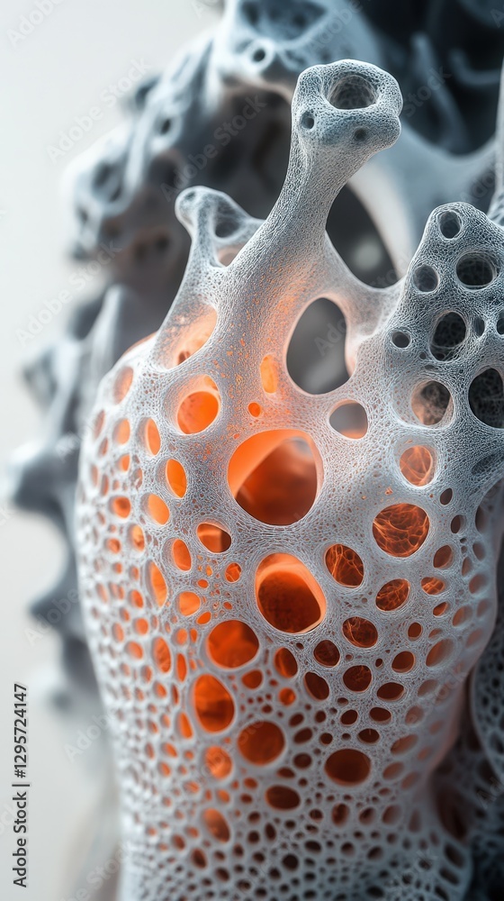 Obraz premium Abstract 3D structure with intricate patterns.