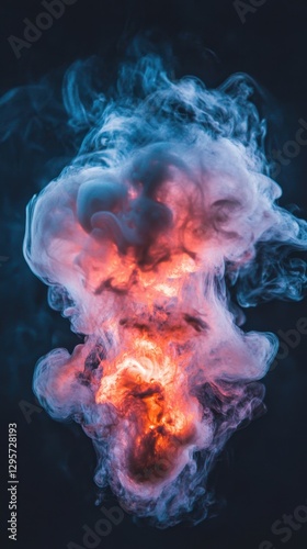 Wallpaper Mural Abstract cloud of colorful smoke with vibrant light Torontodigital.ca