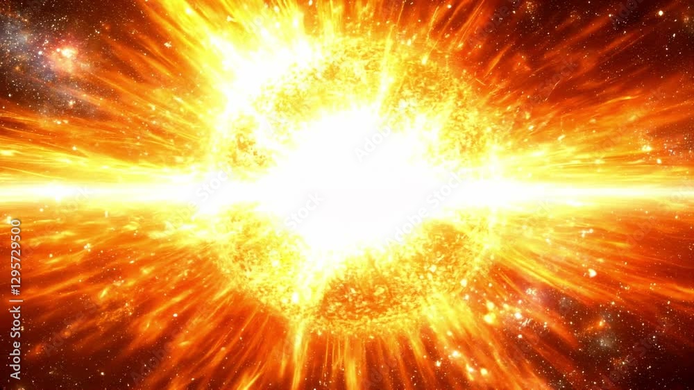 Supernova's fiery Burst in space: A vibrant explosion of light and energy, symbolizing cosmic birth or destruction, showcasing the raw power and beauty of the universe. Supernova's fiery Burst in space: A vibrant explosion of light and energy, symbolizing cosmic birth or destruction, showcasing the raw power and beauty of the universe.