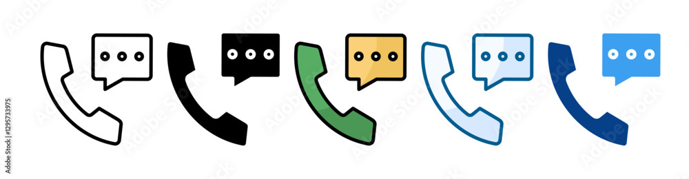 Hotline Icon Set Multiple Style Collection Hotline Icon Set Multiple Style Collection