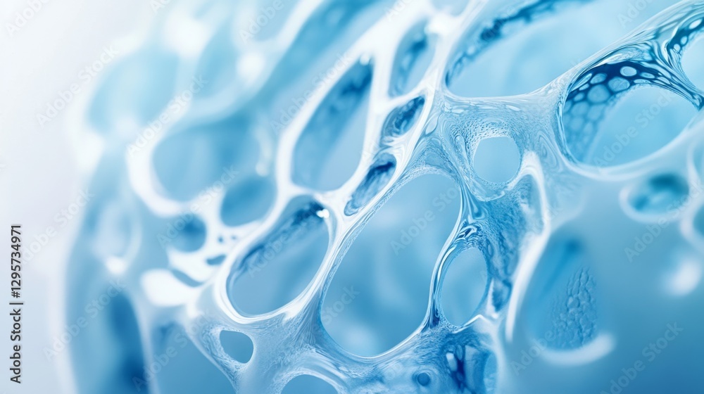 Futuristic Skin Hydration Concept with Abstract Liquid Structures Futuristic Skin Hydration Concept with Abstract Liquid Structures
