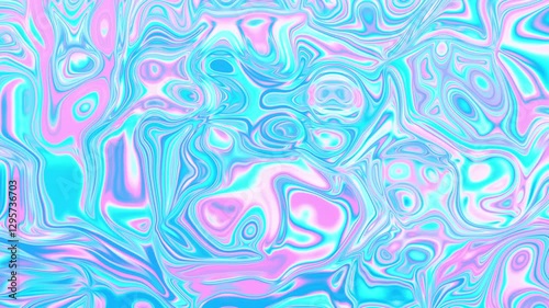 Psychedelic animation in abstract style on colorful background. Abstract fluid liquid surface lilac blue background. High quality FullHD footage