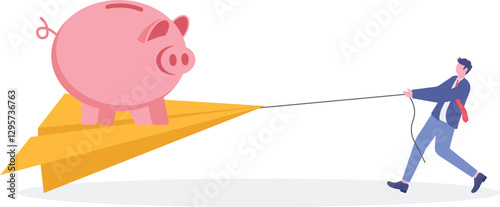 Social media illustration, business concept, web design

