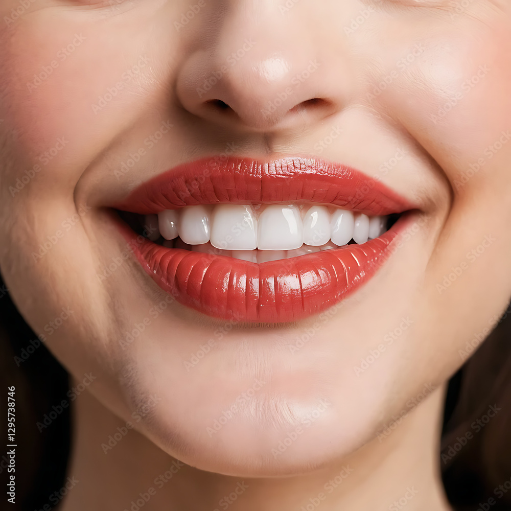 Fototapeta premium close up of a young woman smiling