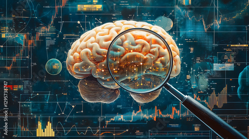 Digital Brain and Data Analysis Concept