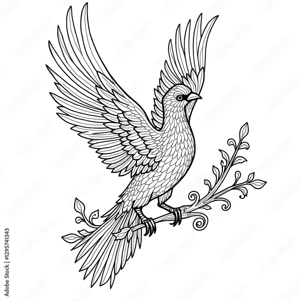 Fototapeta premium vector illustration of a bird