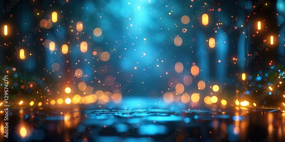 Naklejka premium Abstract background with colorful bokeh lights 