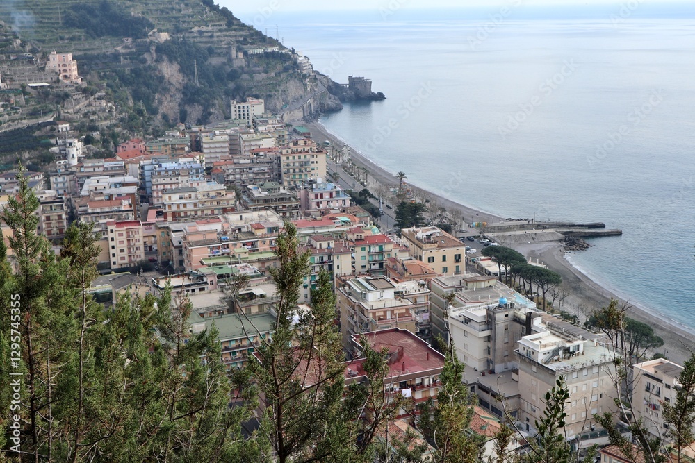 Maiori - Panorama del borgo da Via San Giuseppe