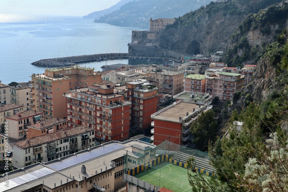 Maiori - Panorama verso il porto da Via San Giuseppe