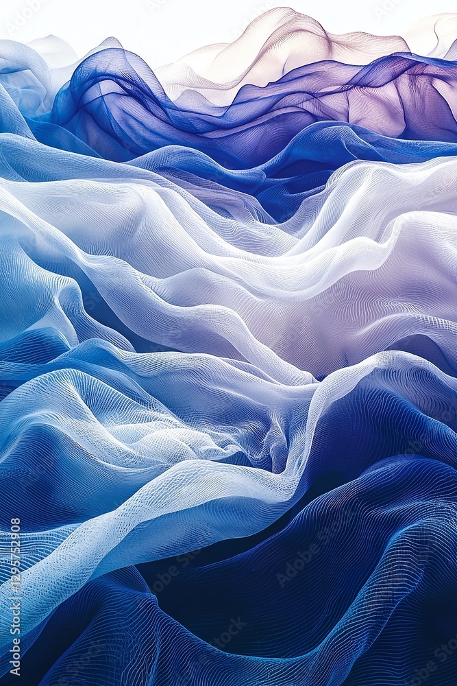 Obraz premium A blue and purple abstract background with wavy lines